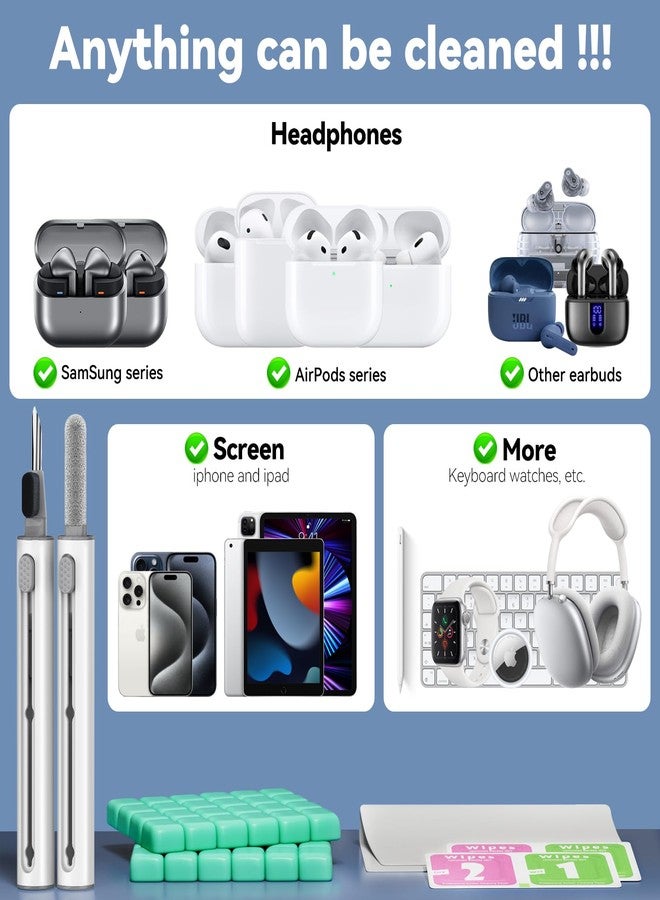 Wowwat for Airpods Cleaner Kit,Bluetooth Earbuds 3 in 1 Multi-Function Cleaning Pen and Cleaning Putty,for Airpods Pro Phone Charging Port,Earbuds,Headphone, iPod,Case,iPhone,ipad,Laptop - Image 2